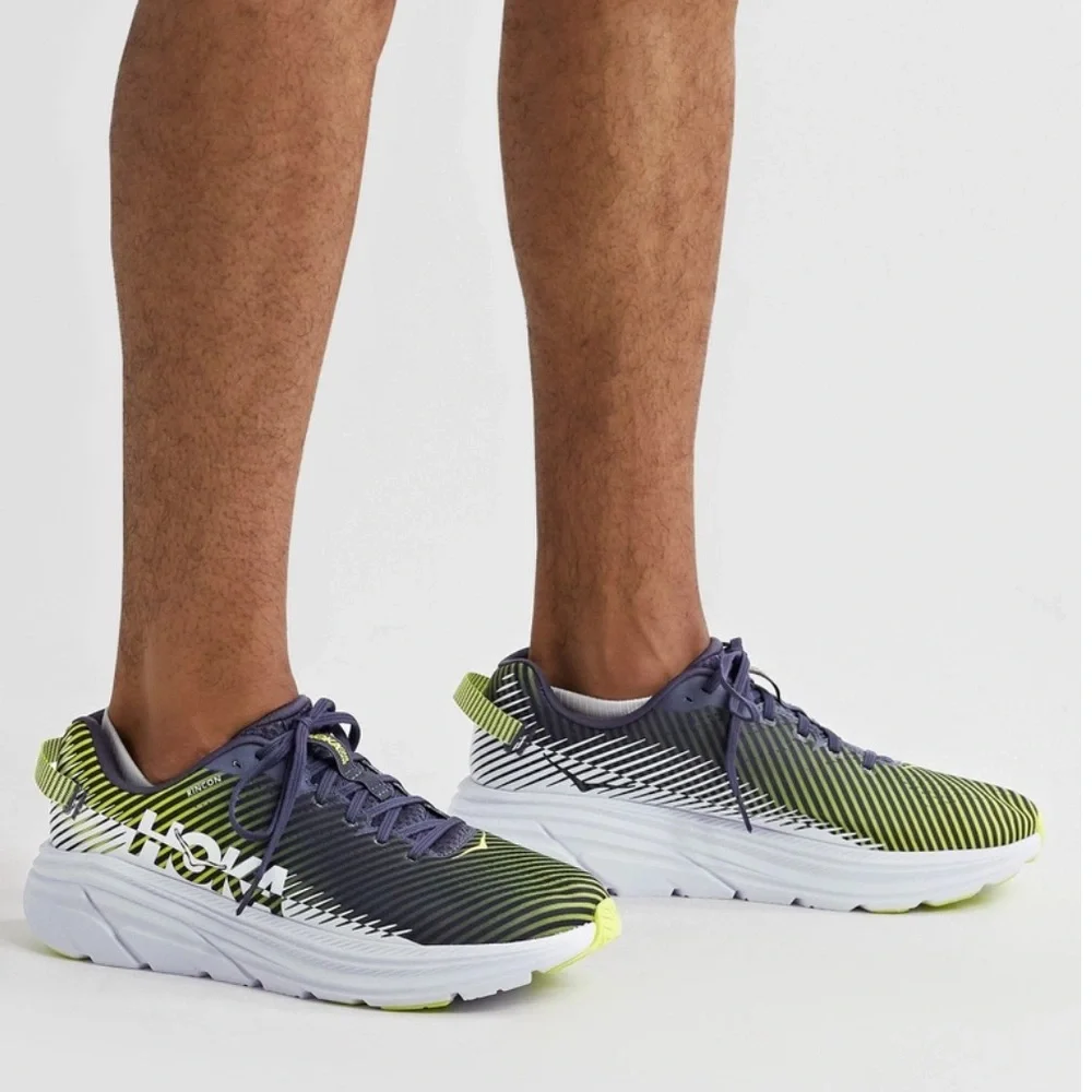 Hoka Rincon 2 Striped Navy Running Athletic Sneakers Men’s Size 11.5